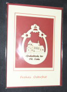 Grußkarte "Frohe Ostern" Motiv "Lioba Kirche".